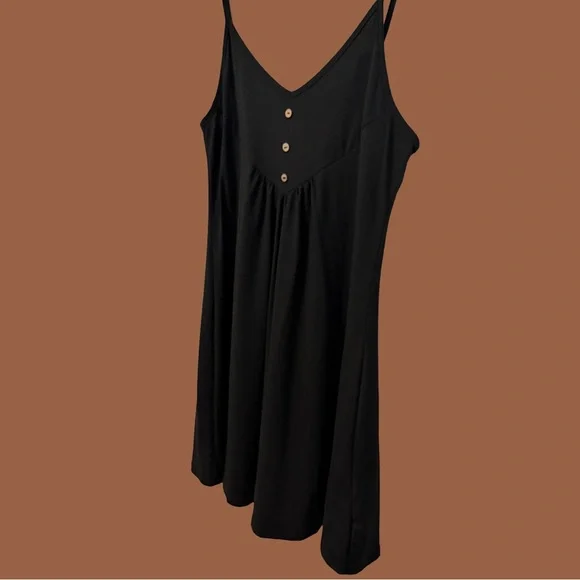 BOGO! Slip Dress with Button Detail - Picture 3 of 6